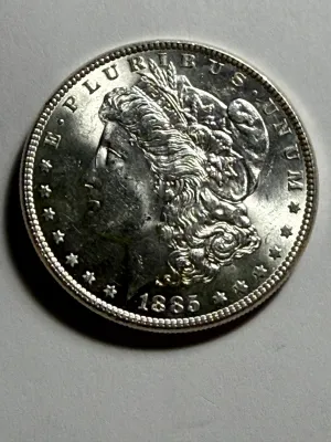 1885-P MS62/63 CONDITION MORGAN SILVER DOLLAR COIN-71F AS PICTURED.