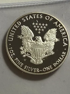 2010-W PROOF DEEP CAMEO SILVER EAGLE DOLLAR IN HIGH GRADE CONDITION AS PICTURED.
