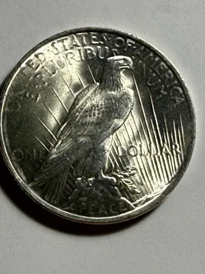 1922-P UNCIRCULATED CONDITION PEACE SILVER DOLLAR COIN-67S AS PICTURED.