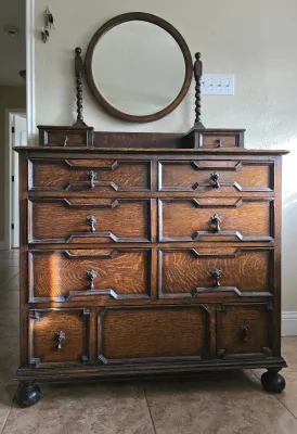 Sale Photo Thumbnail #19: Antique English Dresser, Jacobean, solid oak