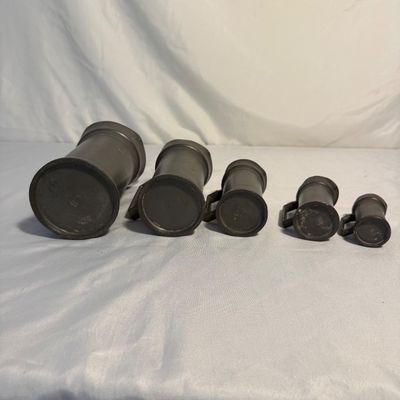 Vintage Pewter Measuring Steins (LR-BM)
