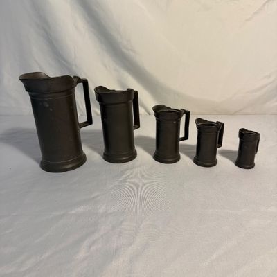 Vintage Pewter Measuring Steins (LR-BM)