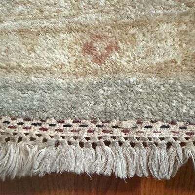 8’ x 10’ Blue Rug with Floral Motif (LR-BM)