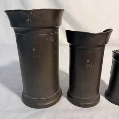 Vintage Pewter Measuring Steins (LR-BM)