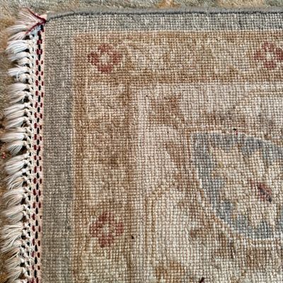 8’ x 10’ Blue Rug with Floral Motif (LR-BM)