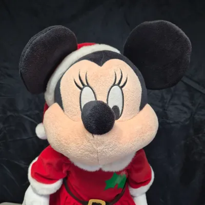 LOT 188B: Plush Mickey & Minnie Christmas Porch Greeters