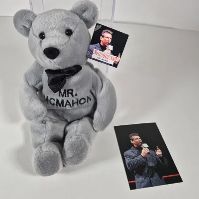 LOT 193Z: Collection of WWF Attitude Bears-Al Snow, Mankind, Mr. McMahon & More