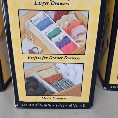 LOT 60B: Assortment of 6 Never Used Divided Drawer Organizers