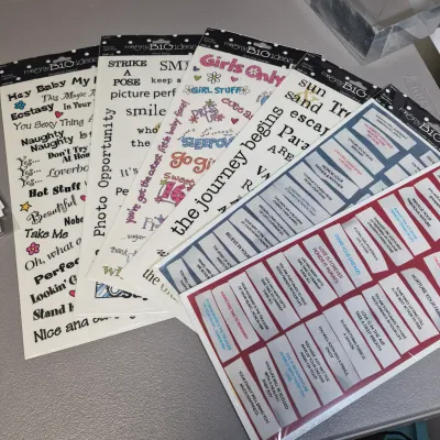 LOT 26B: HUGE Scrapbooking Collection with Stickers, Decals, Memory Frames, Page Accents & More