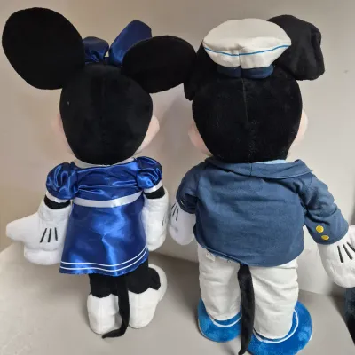 LOT 38B: Plush Sailor Mickey & Minnie Standing Porch Greeters