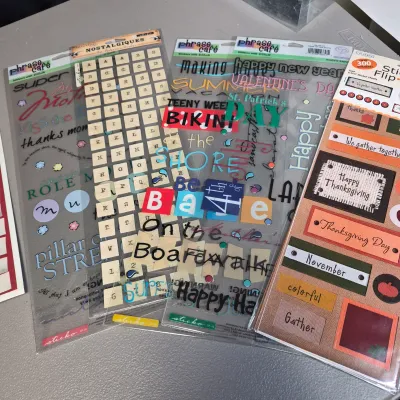 LOT 26B: HUGE Scrapbooking Collection with Stickers, Decals, Memory Frames, Page Accents & More