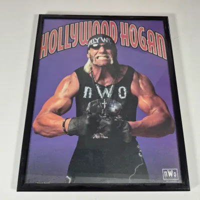 LOT 194Z: WWF Hollywood Hulk Hogan & Stone Cold Steve Austin Collection with Autographed T-shirt by HHH & Steve Austin
