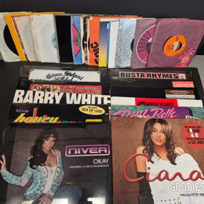 LOT 187B: Collection of Vinyl DJ Singles from Early 2000s (Sealed) & Assortment of 45s