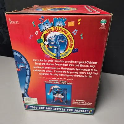LOT 40B: Vintage Animated Holiday Decor- Mel Box Talking Mailbox, Singing Frosty the Snowman & Color Changing Snowman