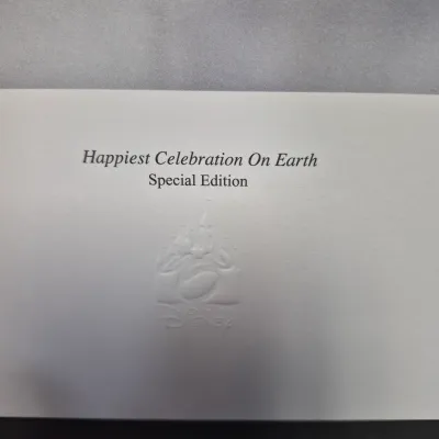 LOT 30B: Mickey and Friends Ballroom 3D Shadowbox Art & "Happiest Celebration on Earth" Special Edition Print with COA