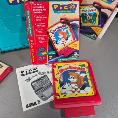 LOT 25B: Vintage Sega Pico Video Game Console with Educational Games