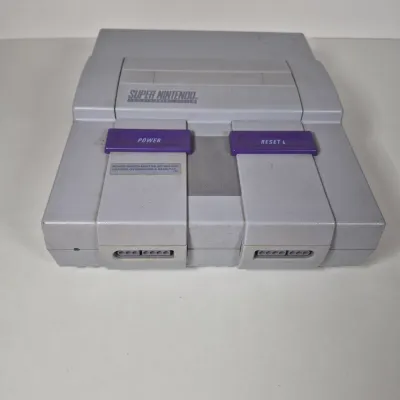 LOT 198Z: Super Nintendo Console & Controllers in Rolling Storage Cart
