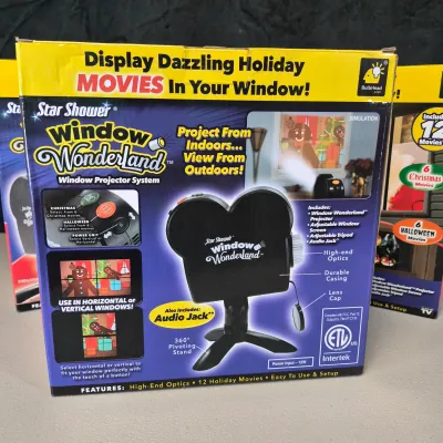 LOT 2B: Set of 3 Sealed Star Shower Window Wonderland Projector Systems