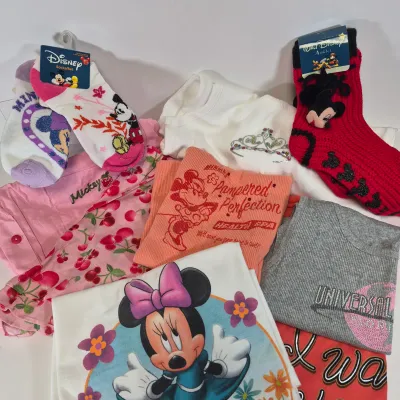 LOT 24B: Assortment of Disney Ladies Clothing-Some New with Tags with Universal Studios & Hard Rock Cafe