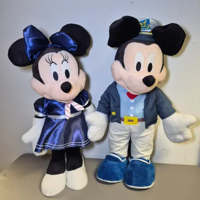 LOT 38B: Plush Sailor Mickey & Minnie Standing Porch Greeters