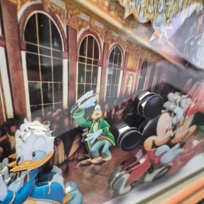 LOT 30B: Mickey and Friends Ballroom 3D Shadowbox Art & "Happiest Celebration on Earth" Special Edition Print with COA