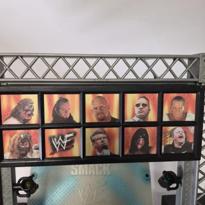 LOT 47B: Vintage WWF Titan Tron Entrance Stage & Talking/Action Monster Trucks with Undertaker, Stone Cold & Legion of Doom