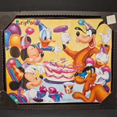 LOT 31B: Set of Four Disney/Mickey Framed Posters