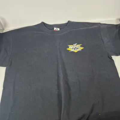 LOT 192Z: Stone Cold & The Rock Autographed Plaques, 1999 WWF WrestleMania T-Shirt & More