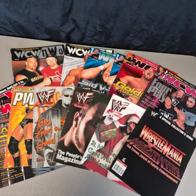 LOT 33B: Large Collection of WWF Magazines from Late 90s-Early 2000s
