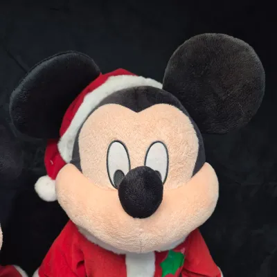 LOT 188B: Plush Mickey & Minnie Christmas Porch Greeters