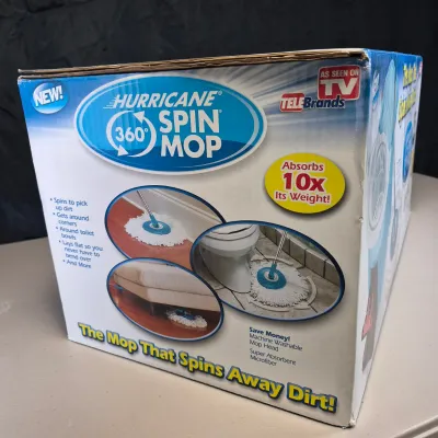 LOT 59B: New Hurricane 360 Spin Mop & Shelf Master Corner Shelf
