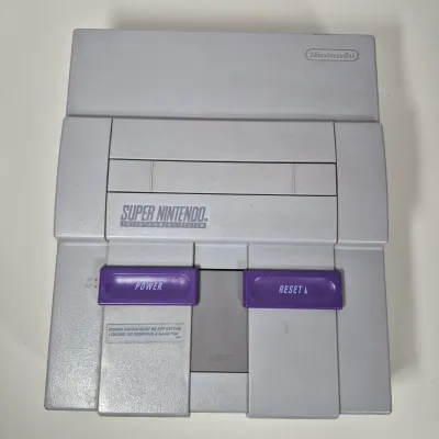 LOT 198Z: Super Nintendo Console & Controllers in Rolling Storage Cart