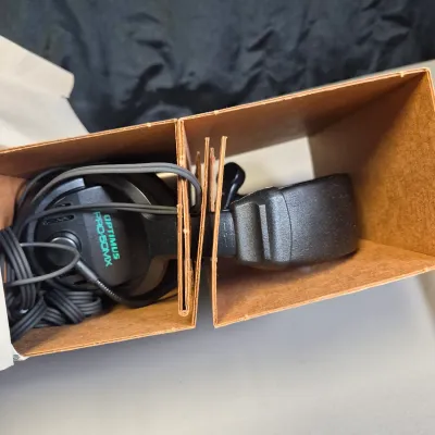 LOT 58B: Never Used-Optimus Pro50MX Headphones, Microsoft Cooling Base, Logitech Cordless Mouse, Large Print Keyboard
