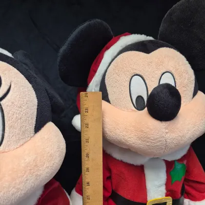 LOT 188B: Plush Mickey & Minnie Christmas Porch Greeters