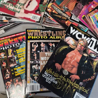 LOT 33B: Large Collection of WWF Magazines from Late 90s-Early 2000s