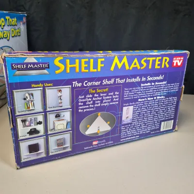 LOT 59B: New Hurricane 360 Spin Mop & Shelf Master Corner Shelf