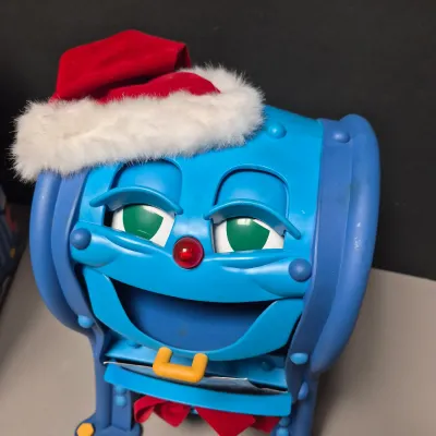 LOT 40B: Vintage Animated Holiday Decor- Mel Box Talking Mailbox, Singing Frosty the Snowman & Color Changing Snowman