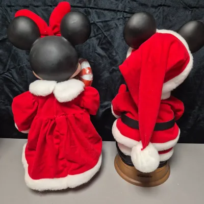 LOT 44B: Two Sets of Mickey & Minnie Holiday Animated Standees