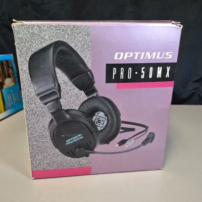 LOT 58B: Never Used-Optimus Pro50MX Headphones, Microsoft Cooling Base, Logitech Cordless Mouse, Large Print Keyboard