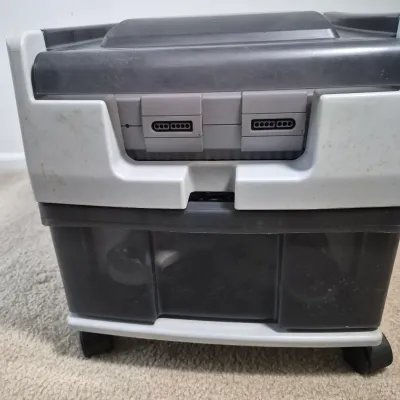 LOT 198Z: Super Nintendo Console & Controllers in Rolling Storage Cart