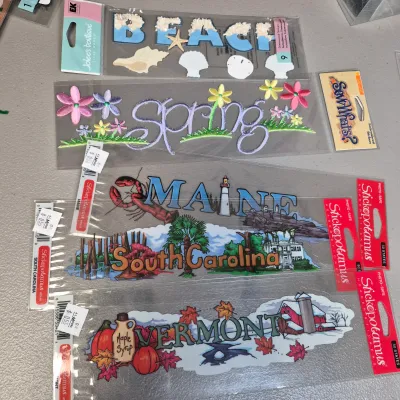 LOT 26B: HUGE Scrapbooking Collection with Stickers, Decals, Memory Frames, Page Accents & More