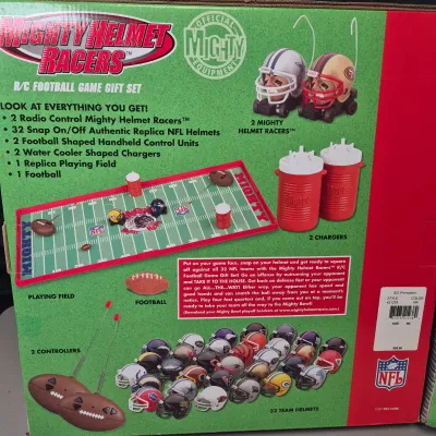 LOT 45B: (2) New in Package NFL Mighty Helmet Racers