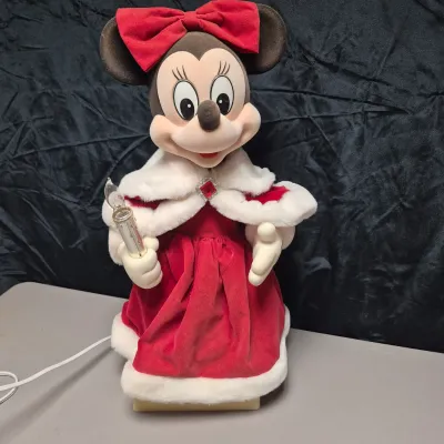 LOT 44B: Two Sets of Mickey & Minnie Holiday Animated Standees