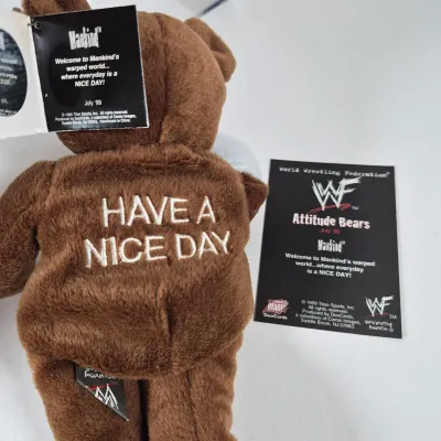 LOT 193Z: Collection of WWF Attitude Bears-Al Snow, Mankind, Mr. McMahon & More
