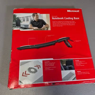 LOT 58B: Never Used-Optimus Pro50MX Headphones, Microsoft Cooling Base, Logitech Cordless Mouse, Large Print Keyboard