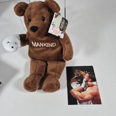 LOT 193Z: Collection of WWF Attitude Bears-Al Snow, Mankind, Mr. McMahon & More
