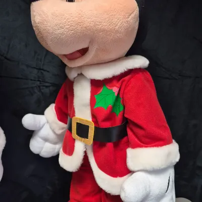 LOT 188B: Plush Mickey & Minnie Christmas Porch Greeters