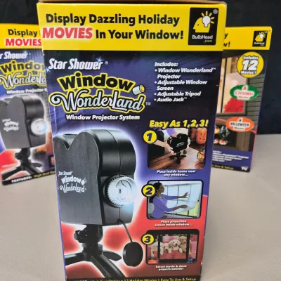 LOT 2B: Set of 3 Sealed Star Shower Window Wonderland Projector Systems