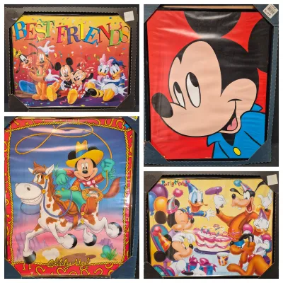 LOT 31B: Set of Four Disney/Mickey Framed Posters