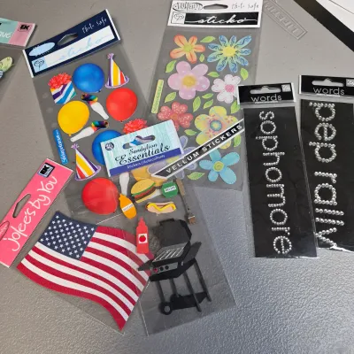 LOT 26B: HUGE Scrapbooking Collection with Stickers, Decals, Memory Frames, Page Accents & More